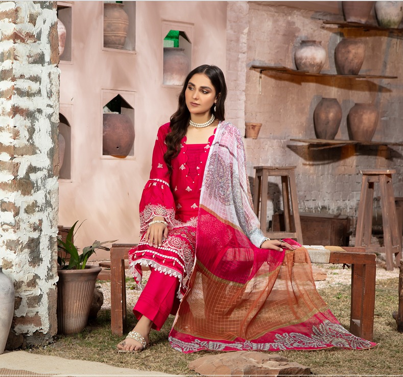 Pink Punch – Festive Lawn 3-Piece - Image 3