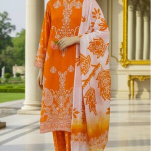 Stiched Printed Lawn Suit with Printed Dupatta