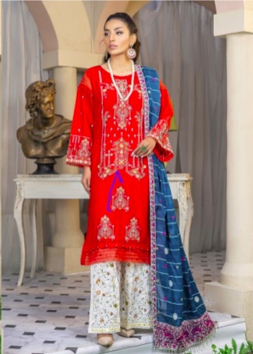 Fancy Embroidered Lawn