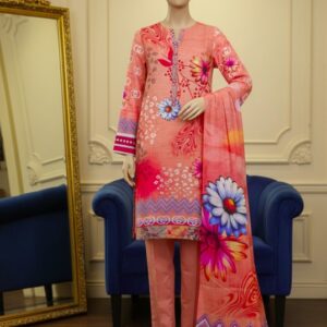 Digital Lawn Suit with Printed Lawn Dupatta