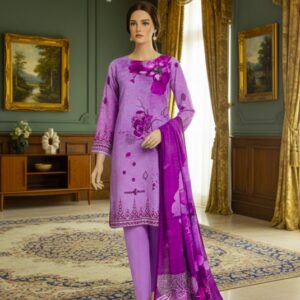 Digital Lawn Suit with Printed Lawn Dupatta – Bana Dora