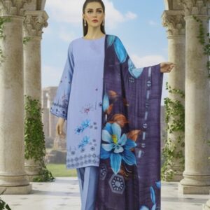 Digital Lawn Suit with Printed Lawn Dupatta – Bana Dora