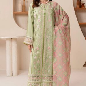 Mint Bloom Luxury Embroidered Suit