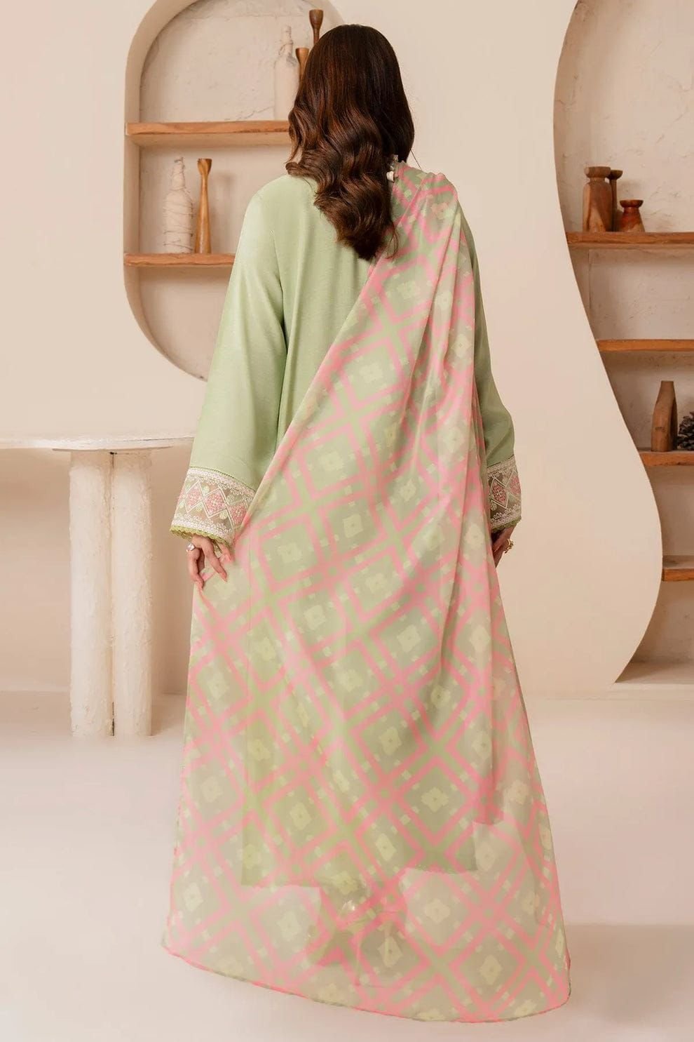 Mint Bloom Luxury Embroidered Suit - Image 3